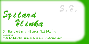 szilard hlinka business card